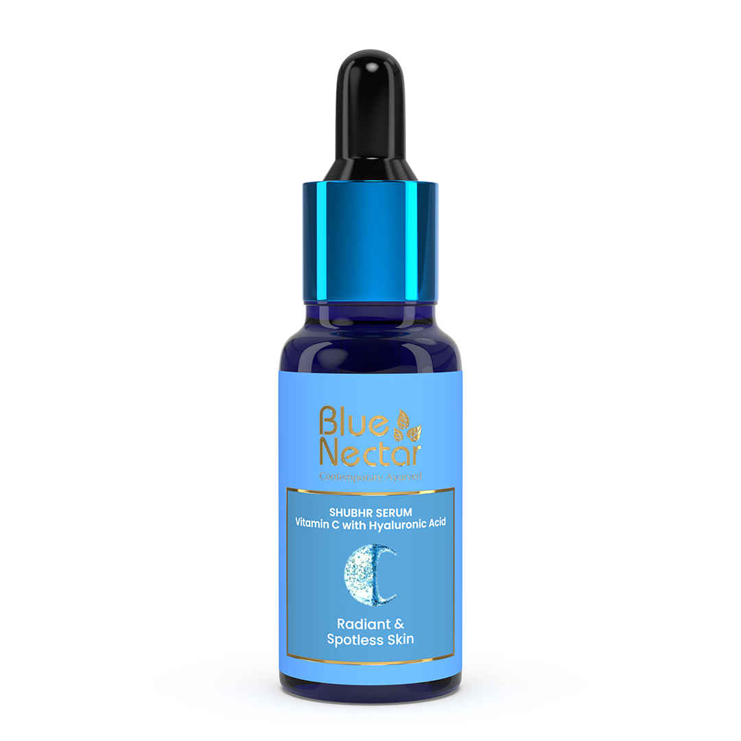 Buy Blue Nectar Shubhr Vitamin C Face Serum with Hyaluronic Acid for Dark Spot Correction and Glowing Skin - Purplle