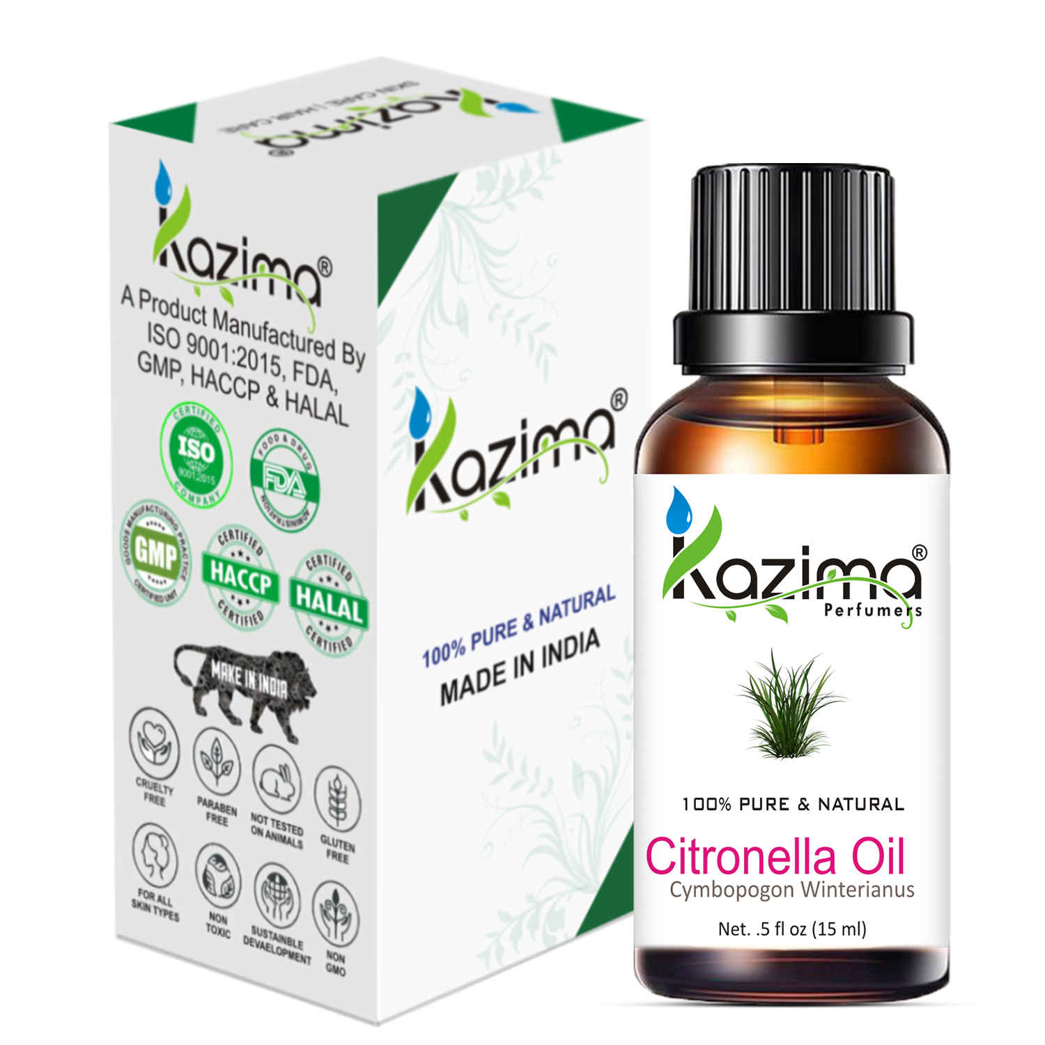Buy KAZIMA Citronella Essential Oil for Skin & Hair, 15 ml - Purplle