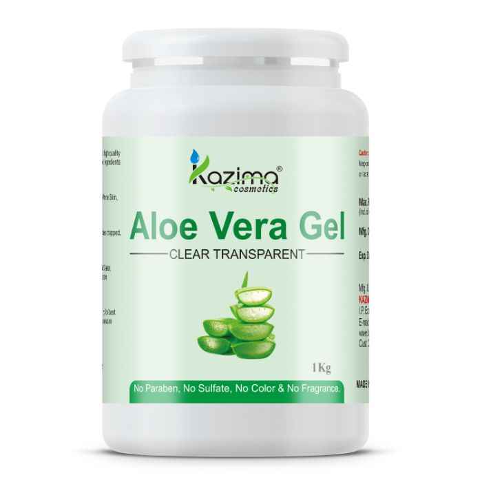 Buy KAZIMA Aloe Vera Gel Raw (1 KG) - 100% Pure Natural Gel - Ideal for Skin, Face, Acne Scars, Hair, Moisturizer & Dark Circles - Purplle