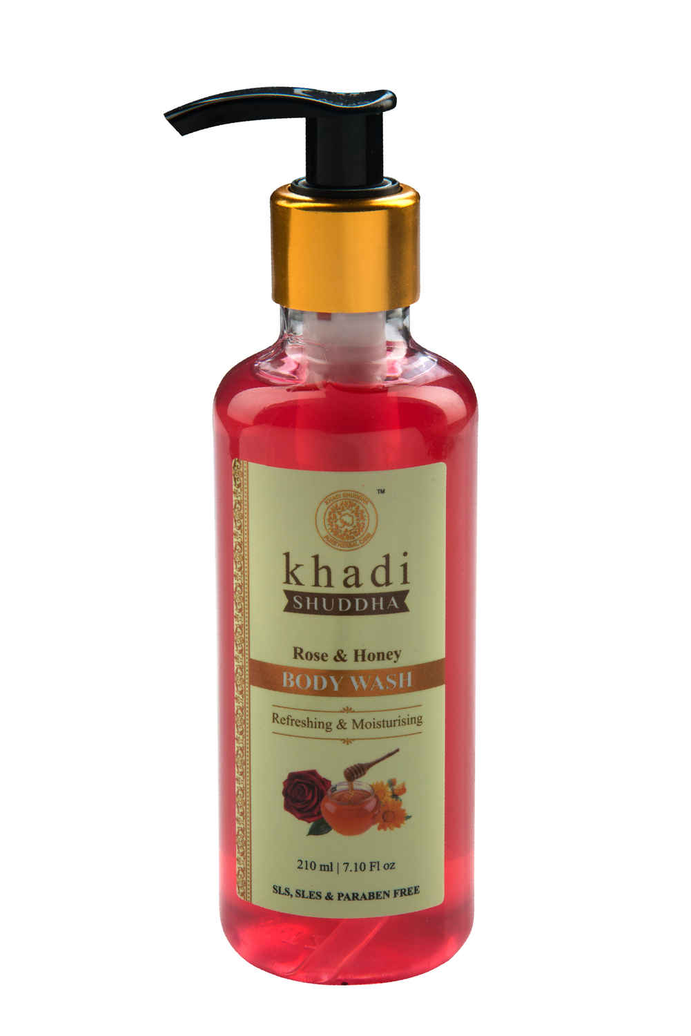 Buy Khadi Shuddha Rose & Honey Body Wash Refreshing & Moisturizing (Sls, Sles & Paraben Free) 210 ml - Purplle