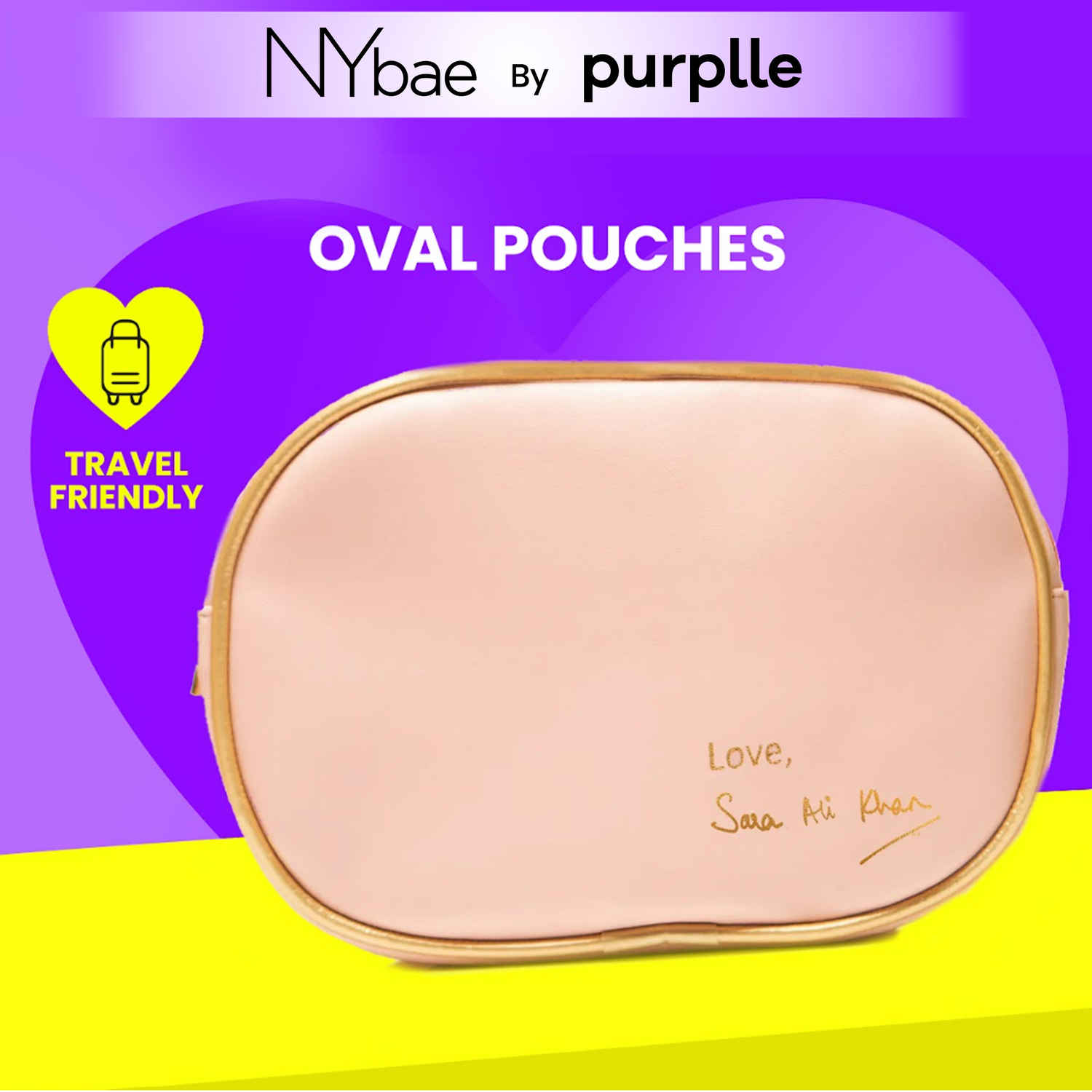 Buy Purplle Oval Pouches 1 Pc - Purplle
