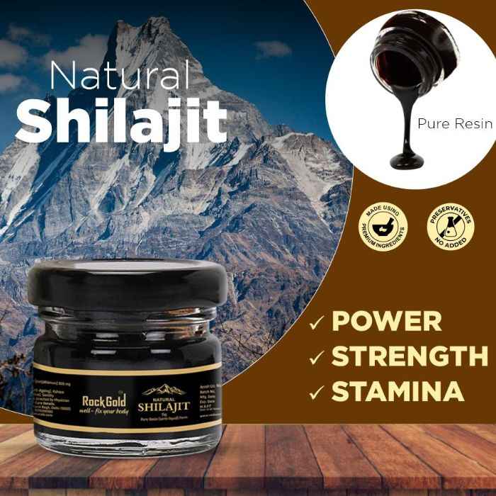 Buy Rock Gold Pure Ayurvedic Shilajit/Shilajeet Resin Supports Strength, Stamina And Energy For Men & Women- 15 Grams - Purplle