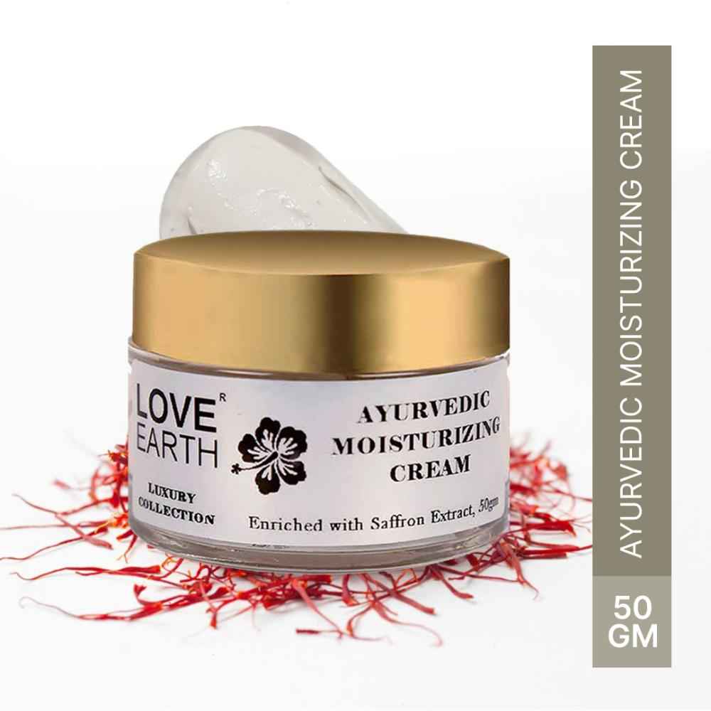 Buy Love Earth Ayurvedic Moisturizing Cream with Saffron, Giloy Extracts 50gm - Purplle
