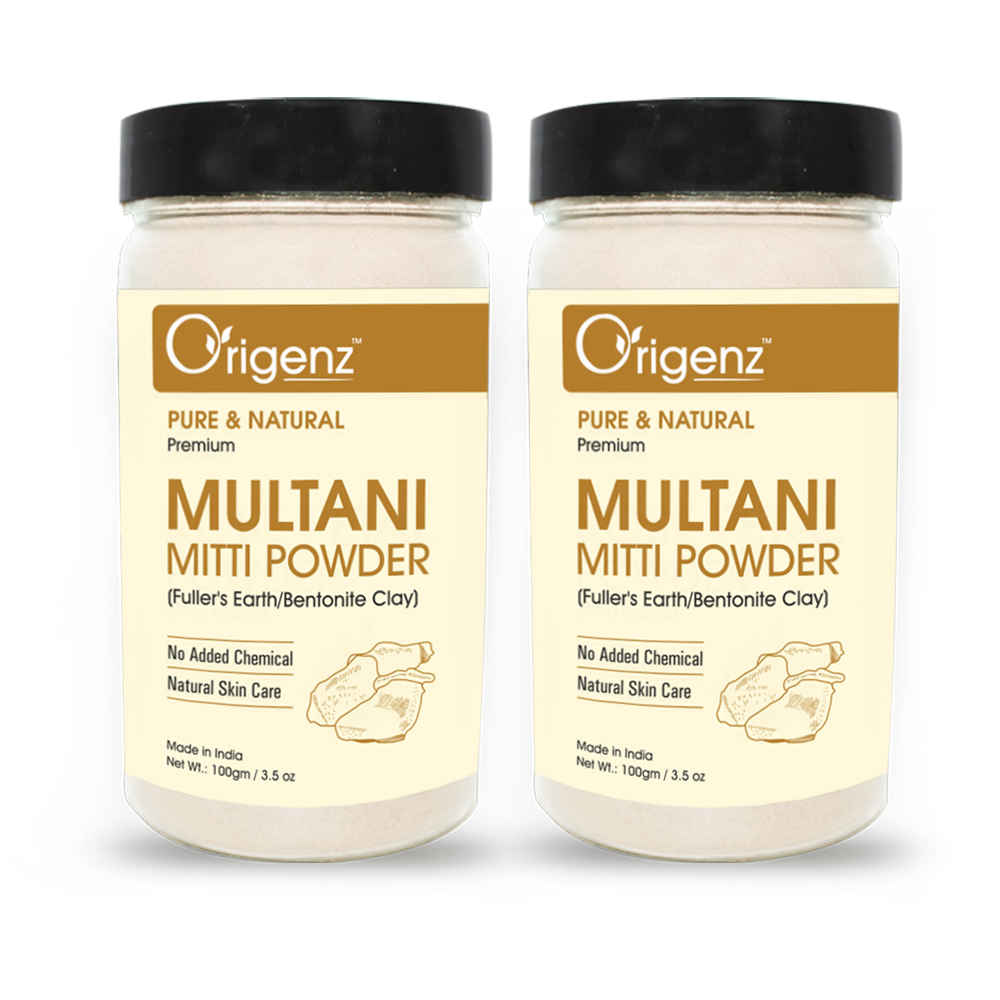 Buy Origenz Premium Multani Mitti Powder (Fuller’s Earth/Bentonite Clay), Pack of 2 - Purplle