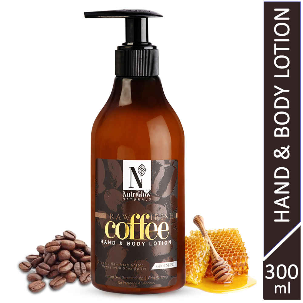 Buy NutriGlow NATURAL'S Raw Irish Coffee Hand & Body Lotion With Organic Raw Irish Coffee, 300 ml - Purplle