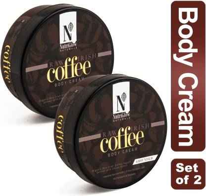 Buy NutriGlow NATURAL'S Set of 2 Raw Irish Coffee Body Cream For Intensive Nourishment, 200 gm each - Purplle