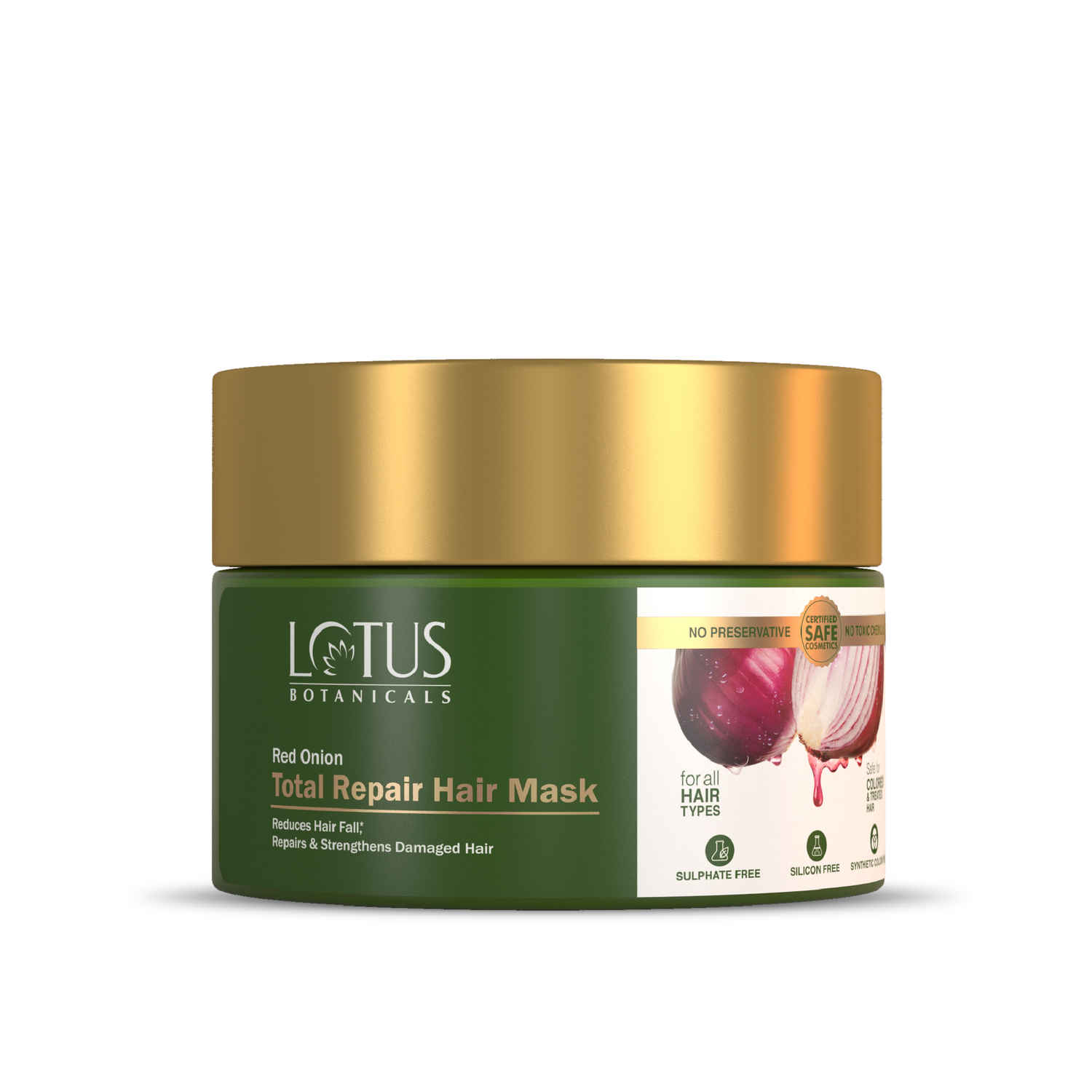 Buy Lotus Botanicals Red Onion Total Repair Hair Mask | Sulphate, Silicon & Chemical Free | All Hair Types | 200g - Purplle