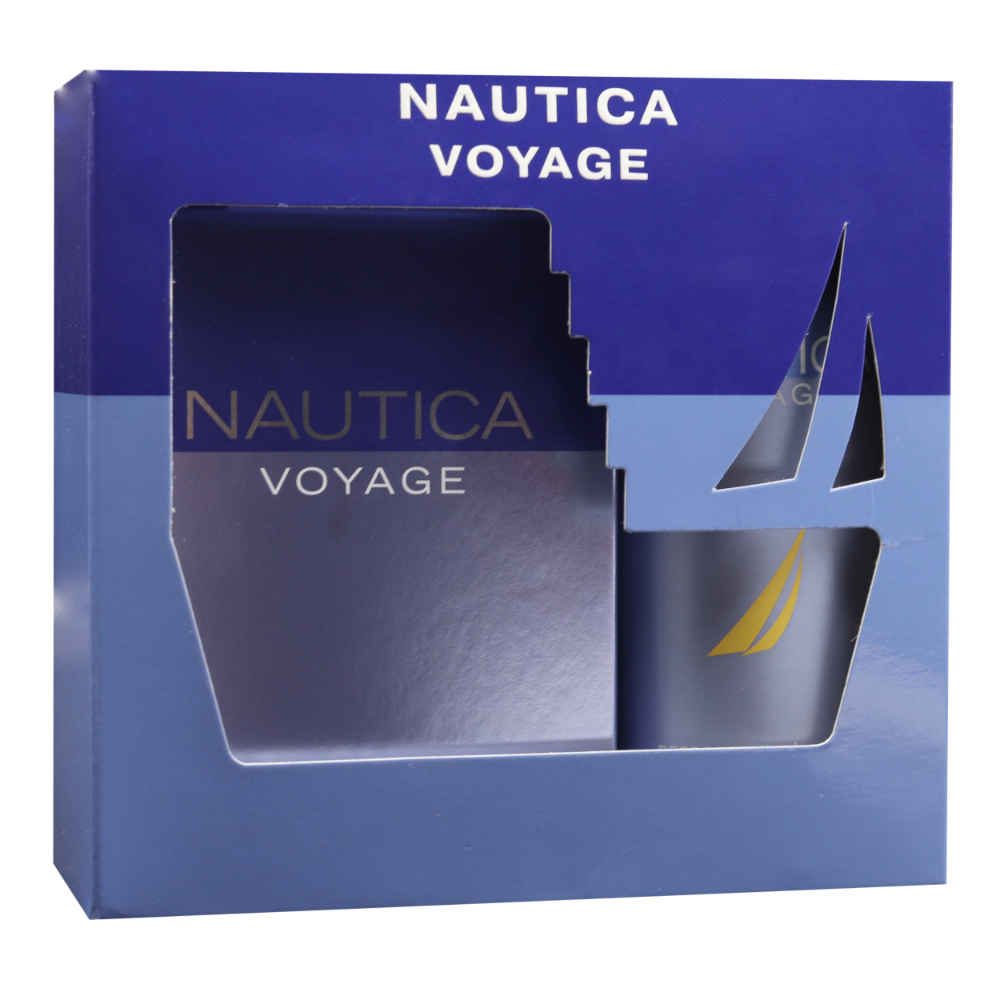 Buy Nautica Voyage Gift Set(Eau de Toilette 100ml + Deo 150ml) - Purplle