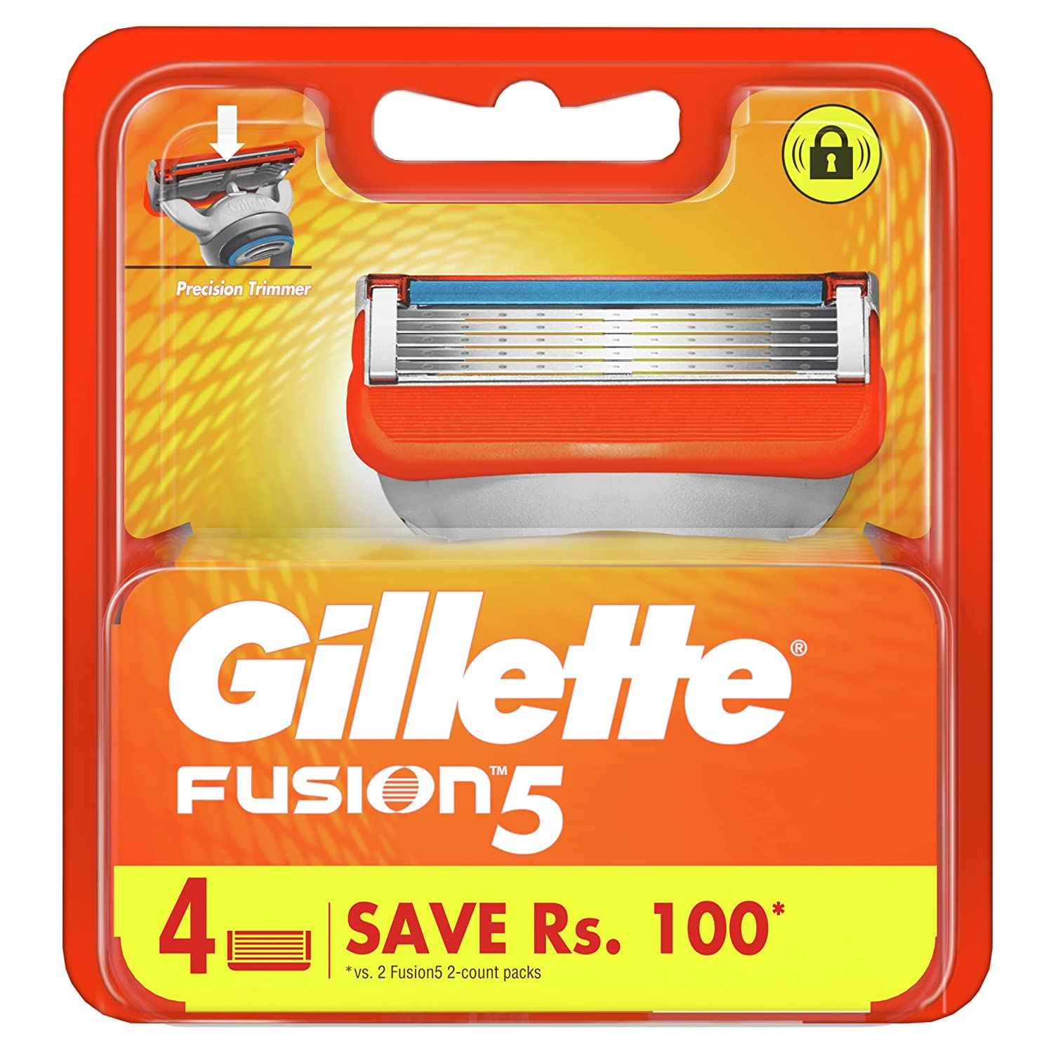 Buy Gillette Fusion Manual Shaving Razor Blades (Cartridge) 4s pack - Purplle