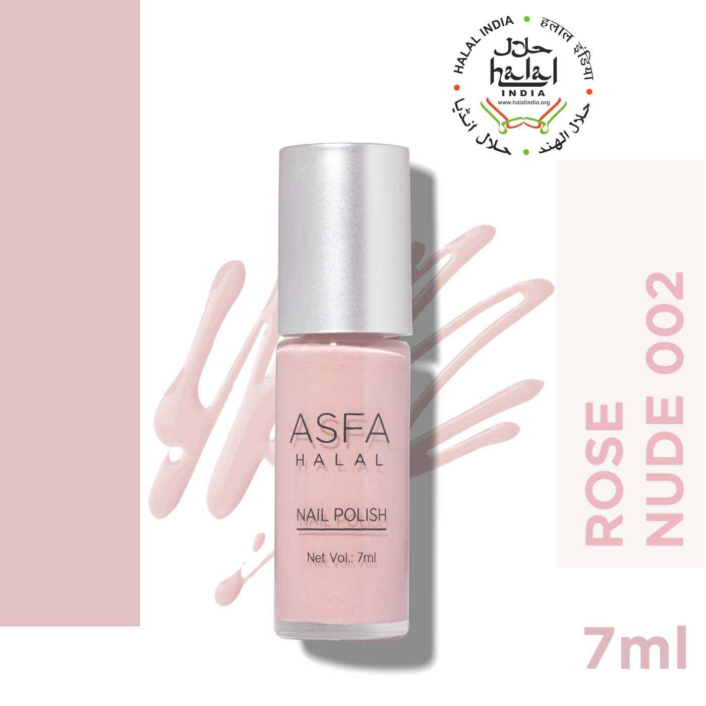 Buy Asfa Halal Nail Polish, Rose Nude 002 (7 ml) - Purplle