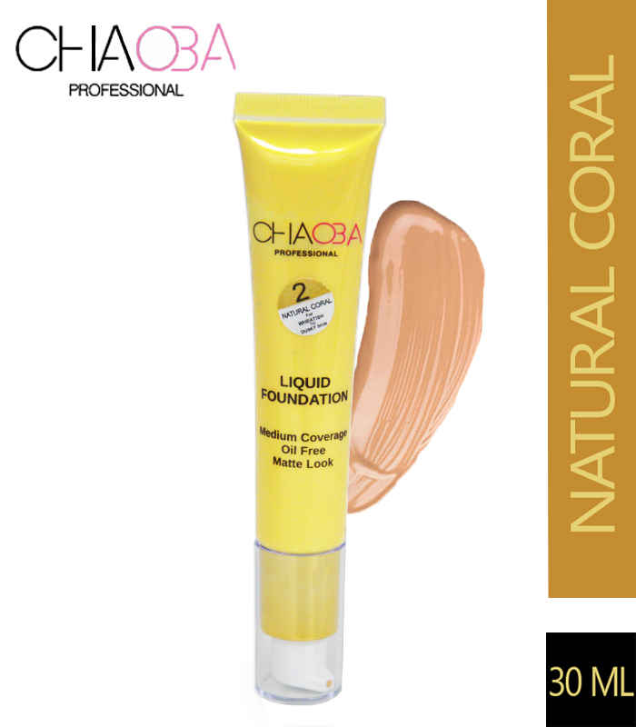 Buy Chaoba Professional Weightless 24HR Matte Finish Foundation For Wheatish To Dusky Skin CPF-06 (30ml) (Natural Coral 2) - Purplle