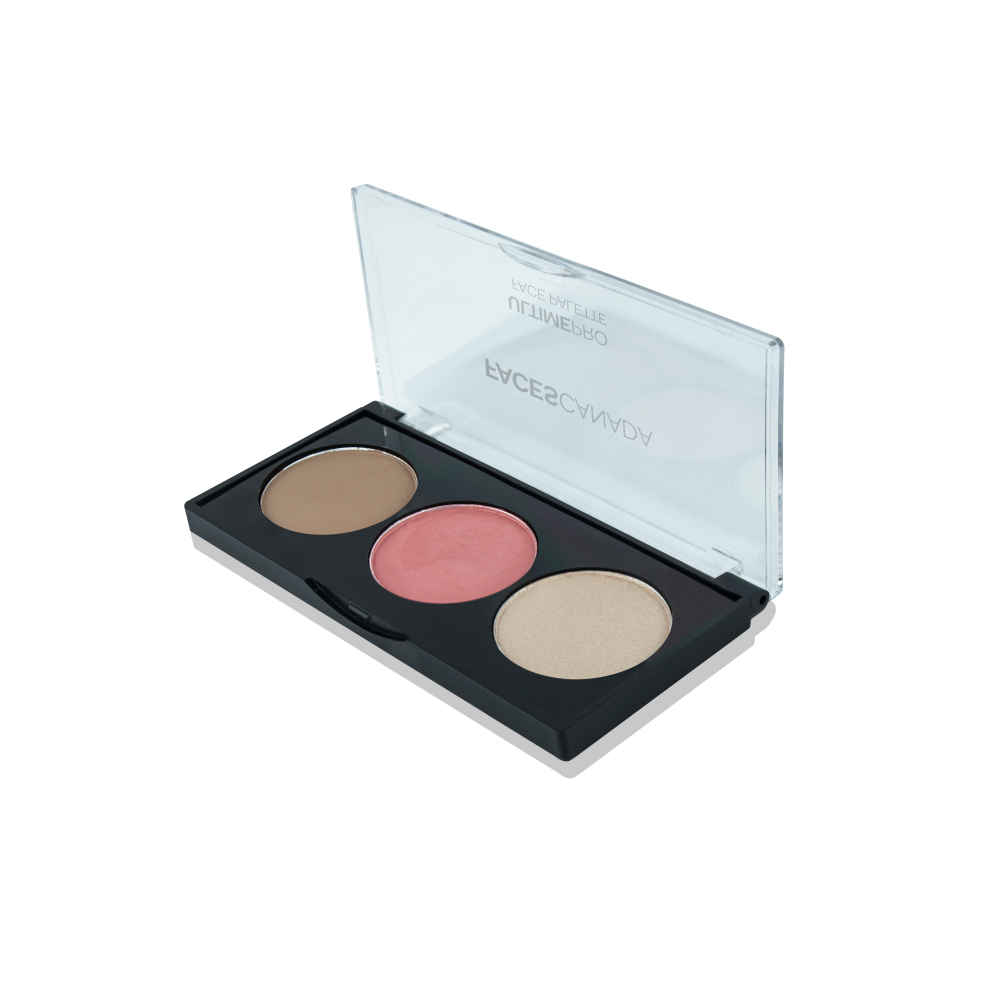 Buy FACES CANADA Ultime Pro Face Palette - Shine 04, 12 gm | 3-in-1 Bronzer + Highlighter + Blush | Lightweight Long Lasting Luminous Glow | Flawless Shimmer Finish | Silky Smooth Texture | Easy To Blend - Purplle