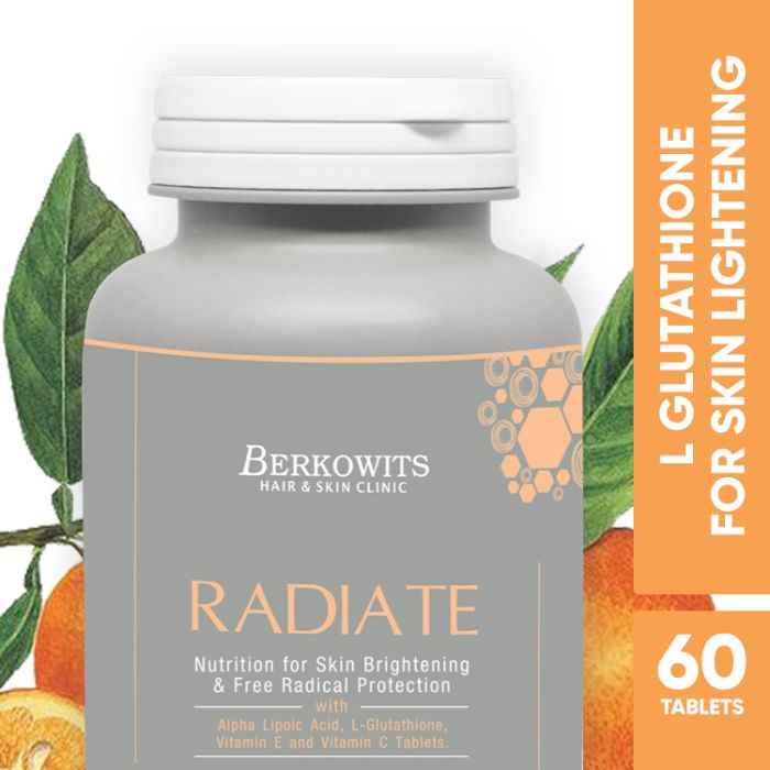 Buy Berkowits Radiate L Glutathione Tablets for Skin Lightening and Free Radical Protection - Purplle