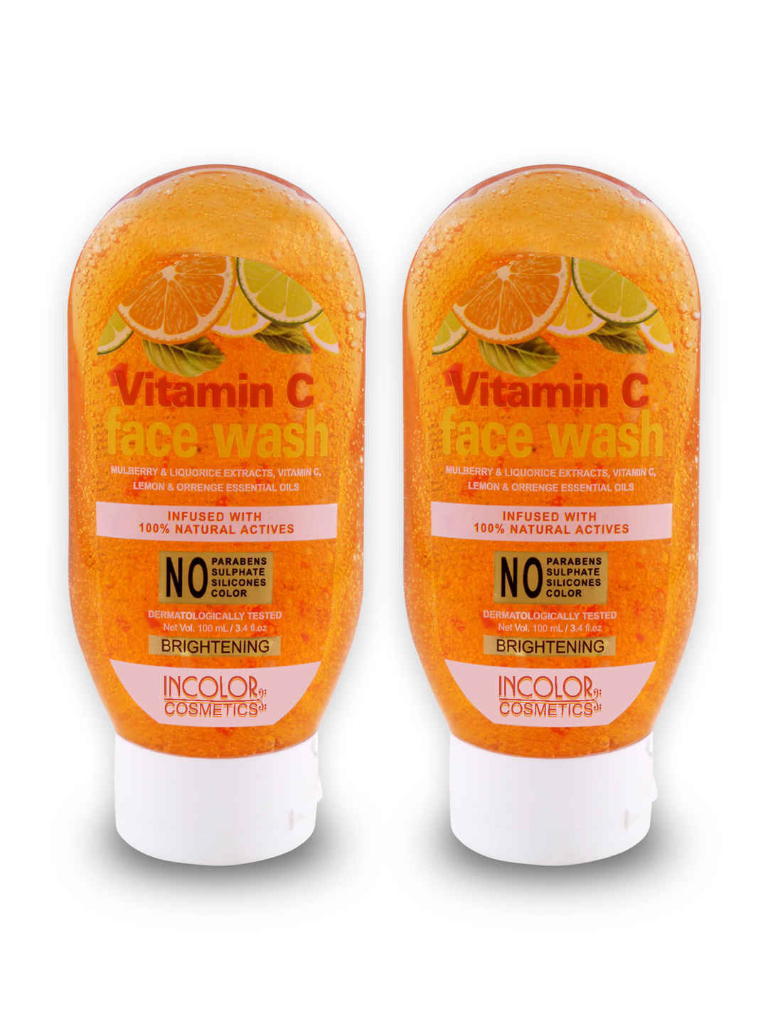 Buy Incolor Vitamin C Brightening Face Wash Pack of 2 100 Ml - Purplle