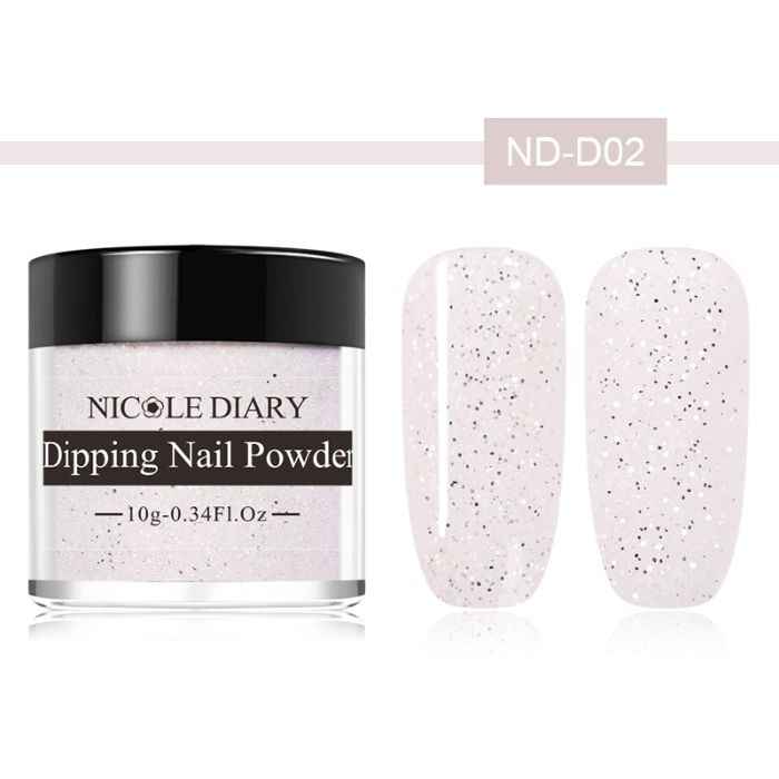 Buy NICOLE DIARY 10g Dipping Nail Powder Holographic Glitter Shining Natural Dry Without Lamp Cure Nail Art (ND-10g-D02) - Purplle