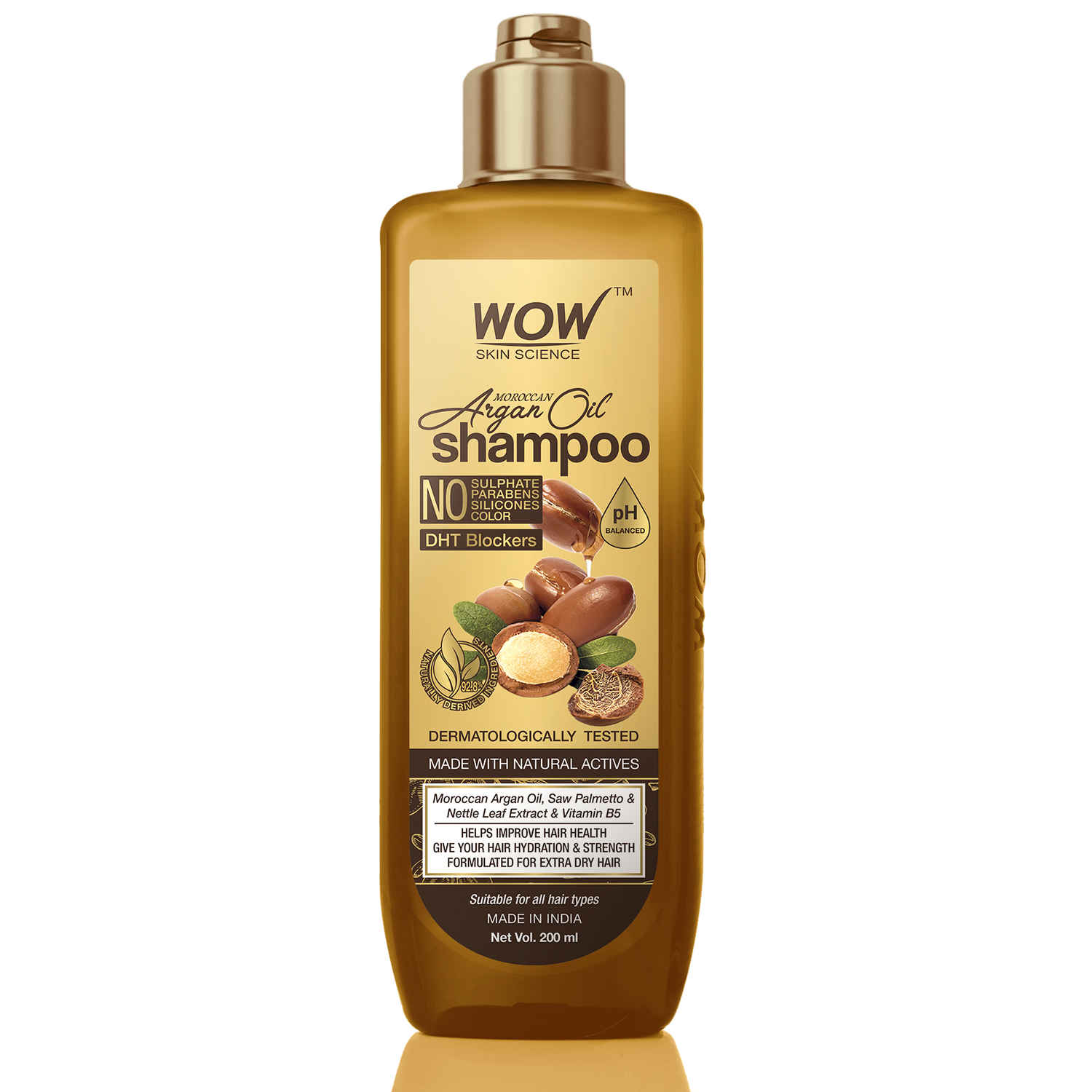 Buy WOW Skin Science Moroccan Argan Oil Shampoo 200 ml - Purplle