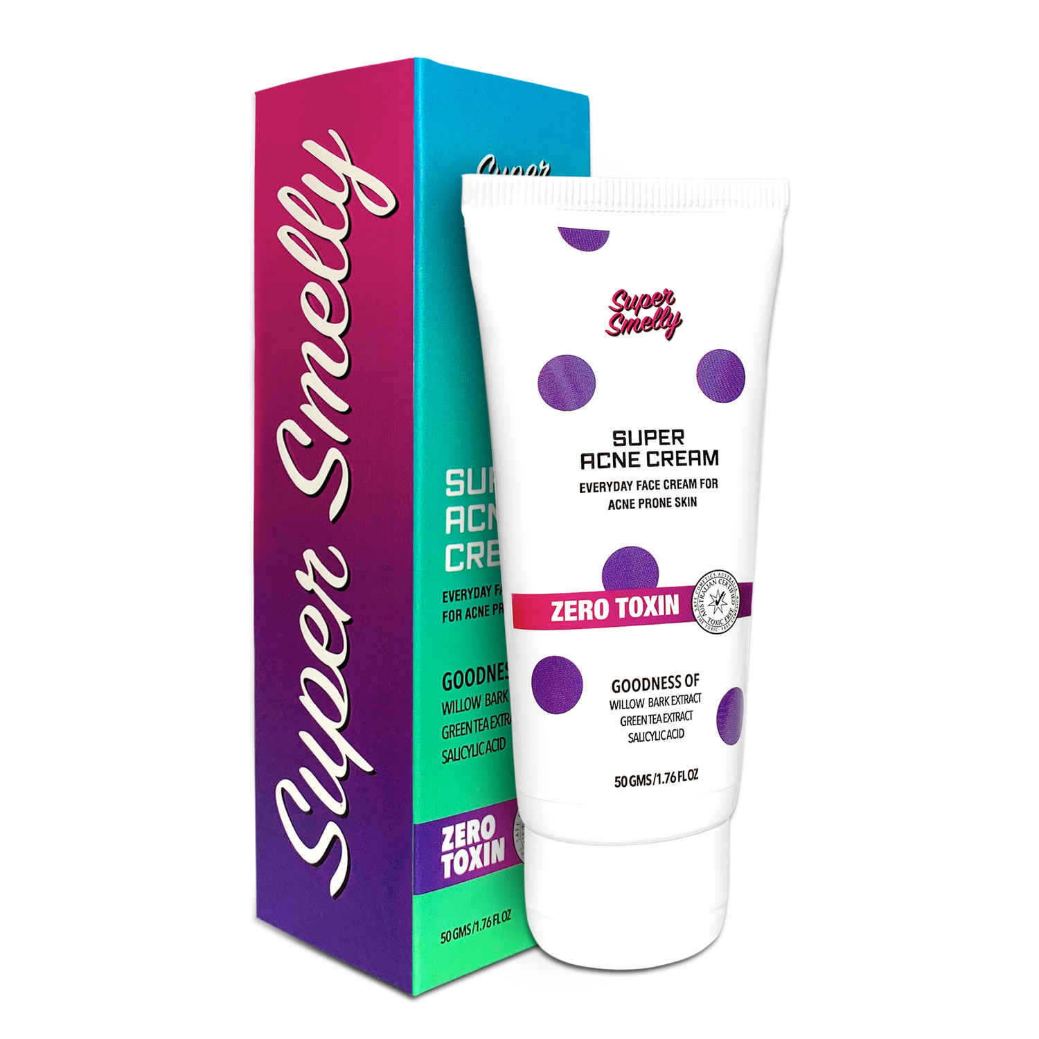 Buy Super Smelly Super Acne Cream| with Willow Bark extract and Green Tea extract|(50 g) - Purplle