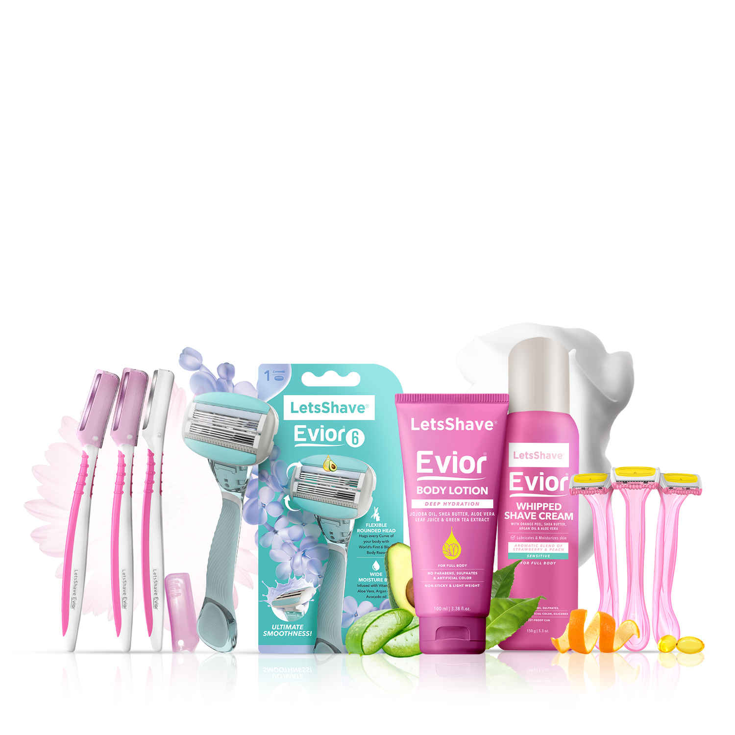 Buy LetsShave Evior Absolute Package 9 Pcs - Purplle