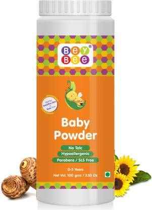 Buy BeyBee Talc-Free Natural Dusting Baby Powder for New Born Babies | Hypoallergenic, Parabens & SLS Free (100gm 1 Pk) - Purplle