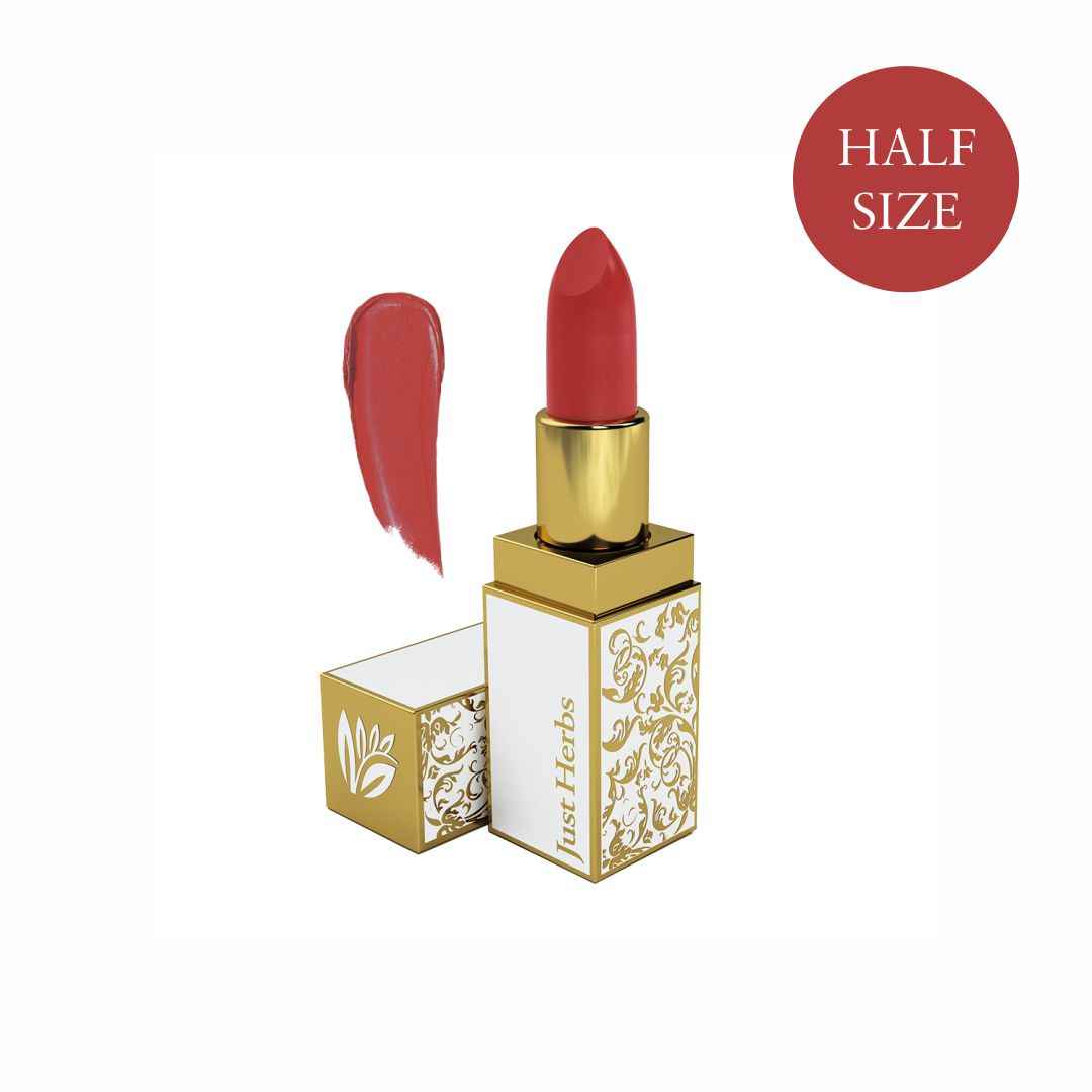 Buy Just Herbs Ayuredic Creamy Matte Lipstick-06 Burnt Red (Half - Size) (1.8 gm) - Purplle
