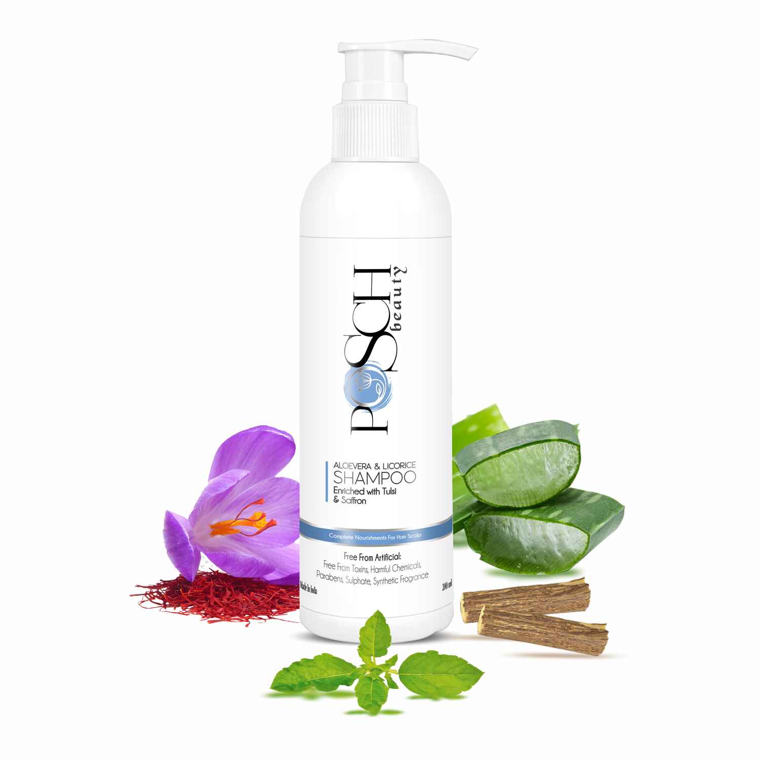 Buy Posch Aloevera & Licorice Shampoo with Tulsi & Saffron ( 200 ml ) - Purplle