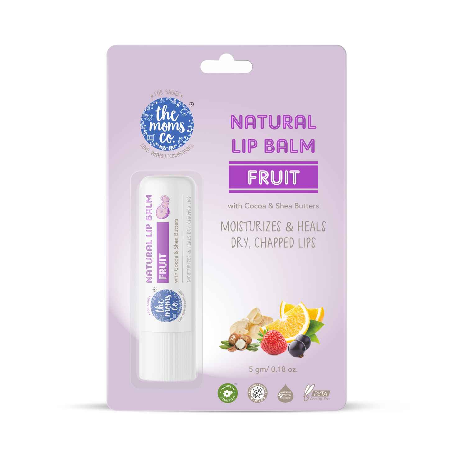 Buy The Moms Co. Natural Fruit Lip Balm (5 g) - Purplle