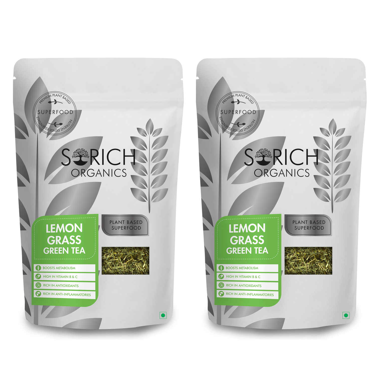 Buy Sorich Organics Lemongrass Green Tea - 200 Gm (100*2) Pack of 2 - Purplle
