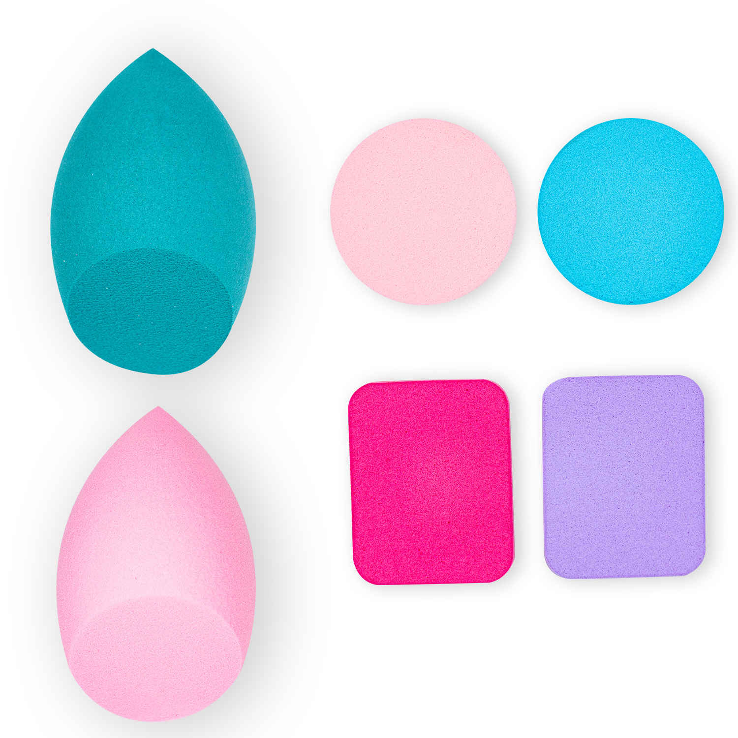 Buy Beautiliss Professional Makeup Puff Sponge 6 pcs set ( color & shape may vary) - Purplle