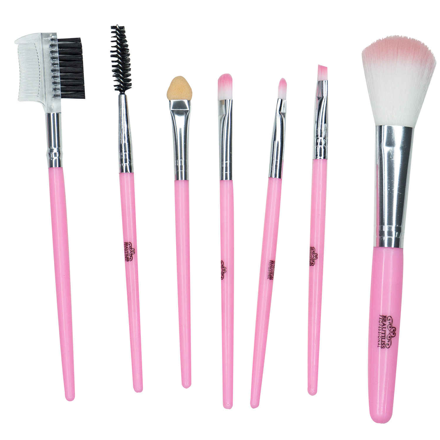 Buy Beautiliss Professional Makeup Brush set with Storage Pouch - 7pcs set - Purplle