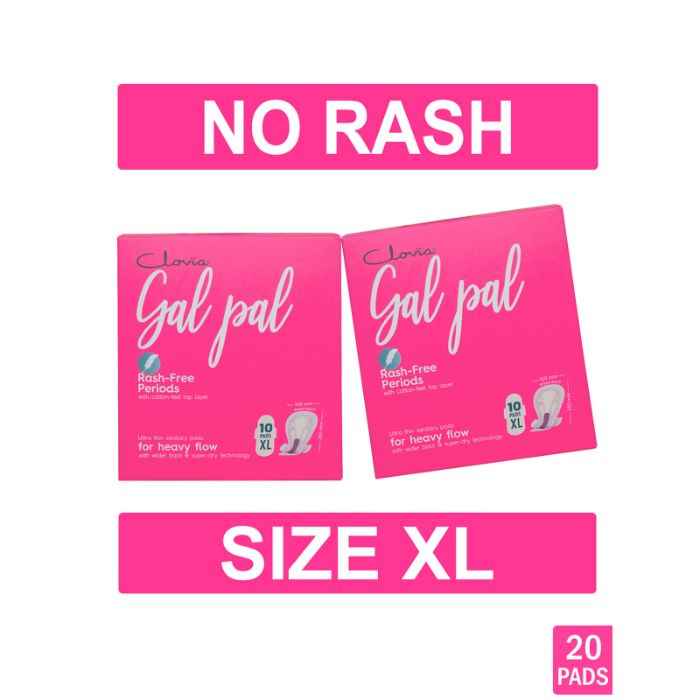 Buy Clovia Gal Pal Sanitary Pads - 20 Pads XL for Heavy Flow - 280 mm - Purplle