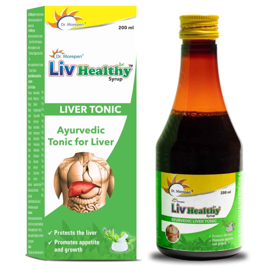 Buy DR. MOREPEN Liv Healthy Liver Tonic For Men & Women, Ayurvedic Liver Detox Syrup - 200ml - Purplle