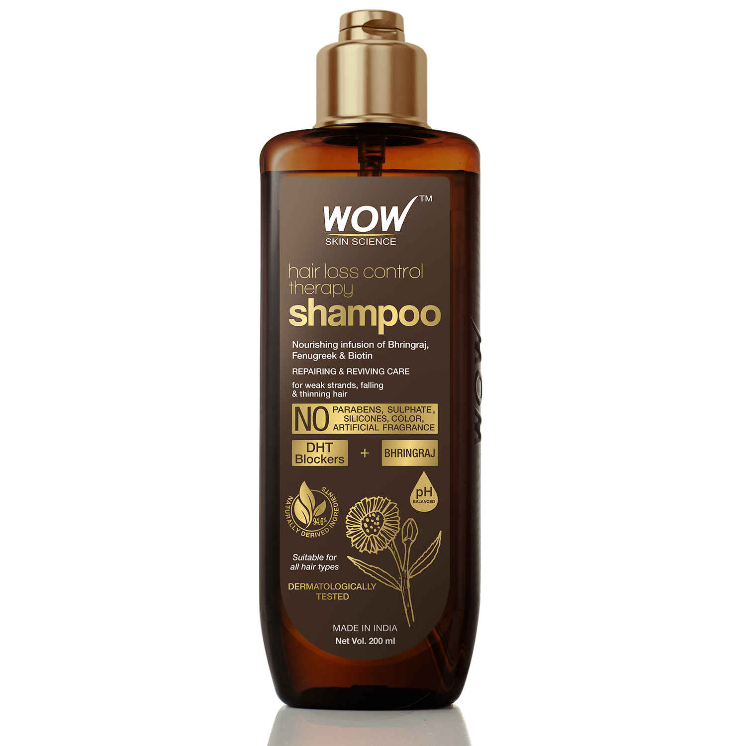 Buy WOW Skin Science Hair Loss Control Therapy Shampoo 200 ml - Purplle