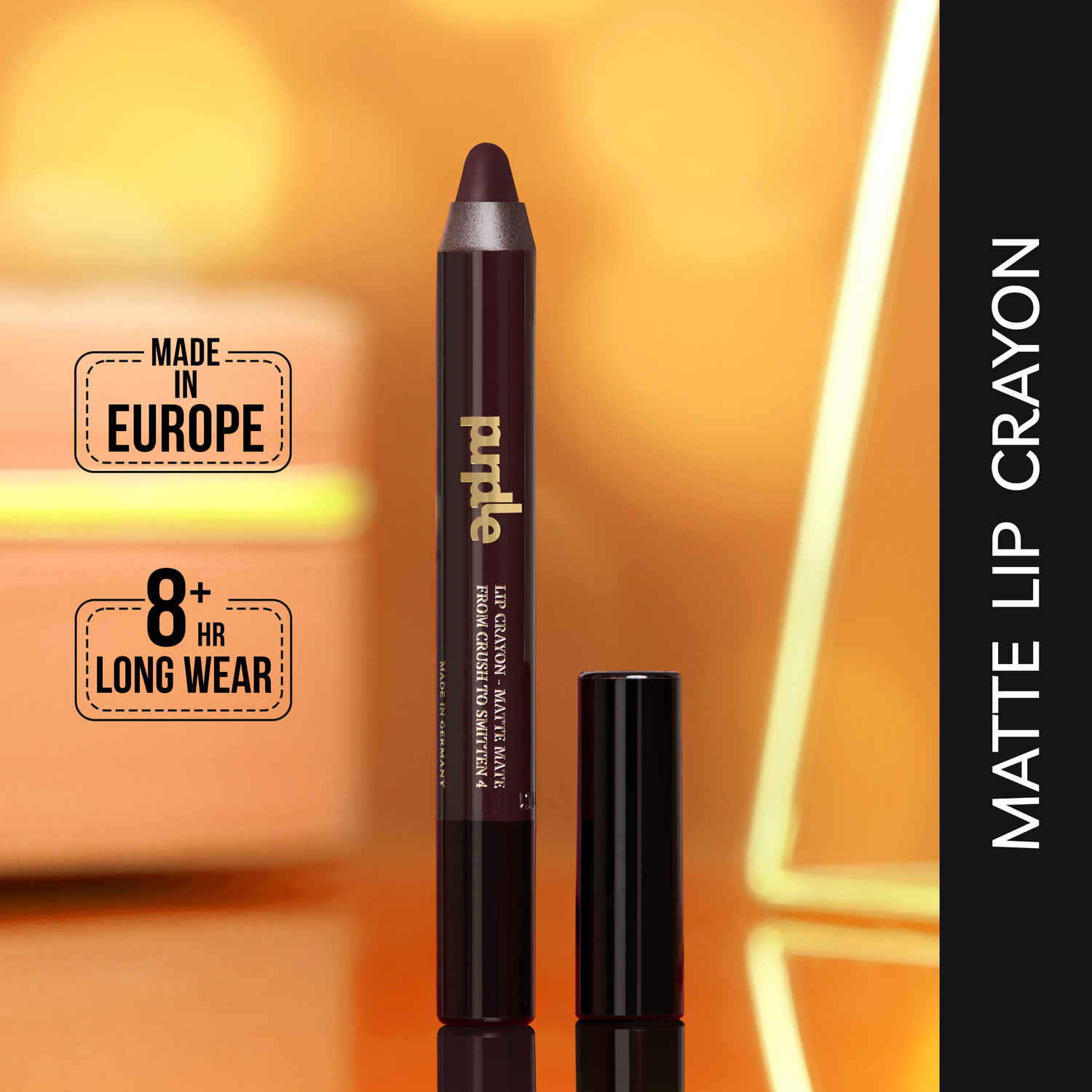 Buy Purplle Lip Crayon, Brown, Matte Mate - From Crush To Smitten 4 (2.8 g) - Purplle