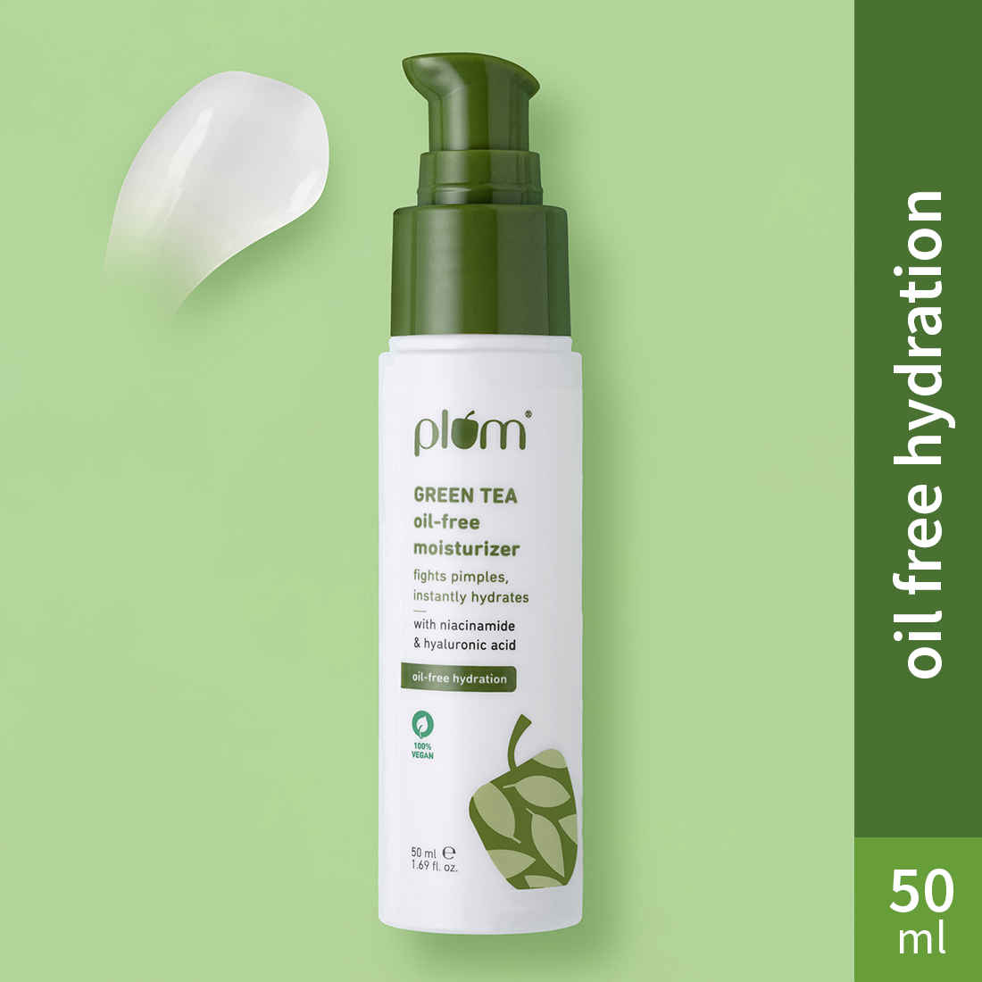 Buy Plum Green Tea Oil-Free Moisturizer With Niacinamide & Hyaluronic Acid - Non-sticky Daily Hydration 50 ml - Purplle