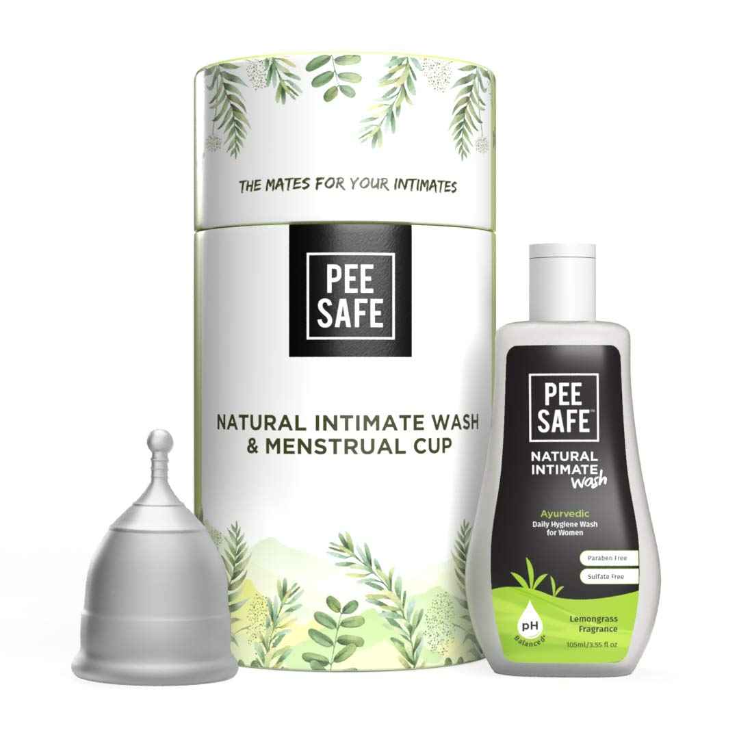 Buy Pee Safe Period Care Combo- Menstrual Cup (Large) & Intimate Wash Women 105 ml - Purplle