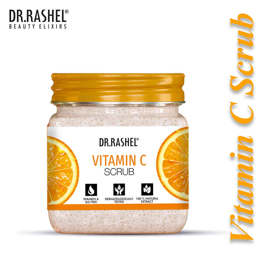 Buy Dr.Rashel Skin Whitening Vitamin C Face and Body Scrub For All Skin Types (380 ml) - Purplle