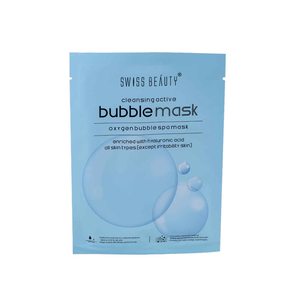 Buy Swiss Beauty Cleansing Active Bubble Mask (30 ml) - Purplle
