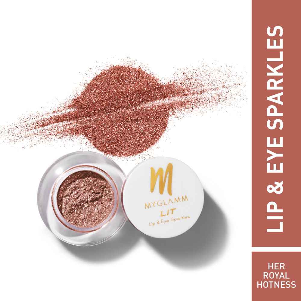 Buy MyGlamm LIT Lip & Eye Sparkles-Her Royal Hotness-1.1gm - Purplle