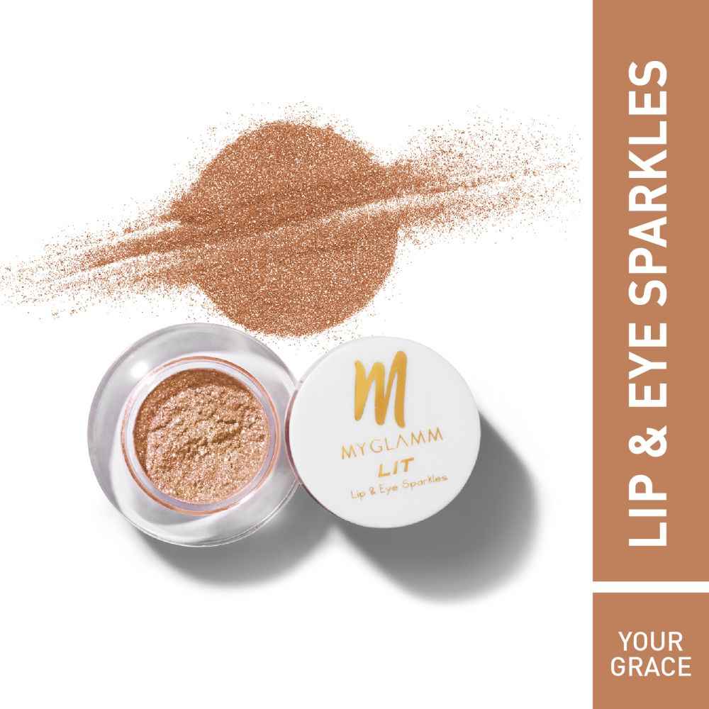 Buy MyGlamm LIT Lip & Eye Sparkles-Your Grace-1.1 gm - Purplle