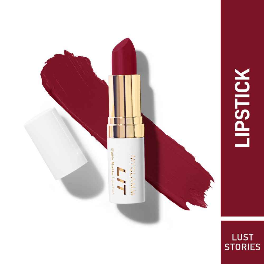 Buy MyGlamm LIT Satin Matte Lipstick-Lust Stories-4.5gm - Purplle