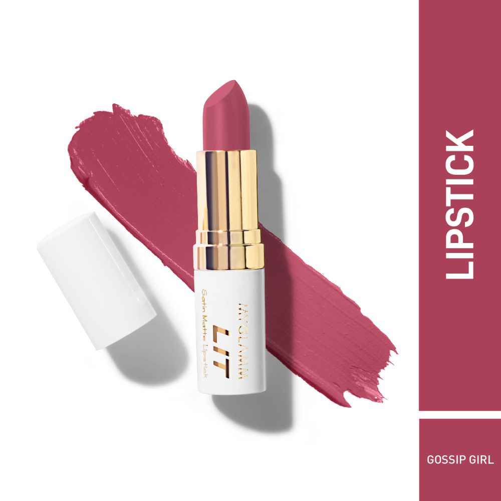Buy MyGlamm LIT Satin Matte Lipstick-Gossip Girl-4.5gm - Purplle