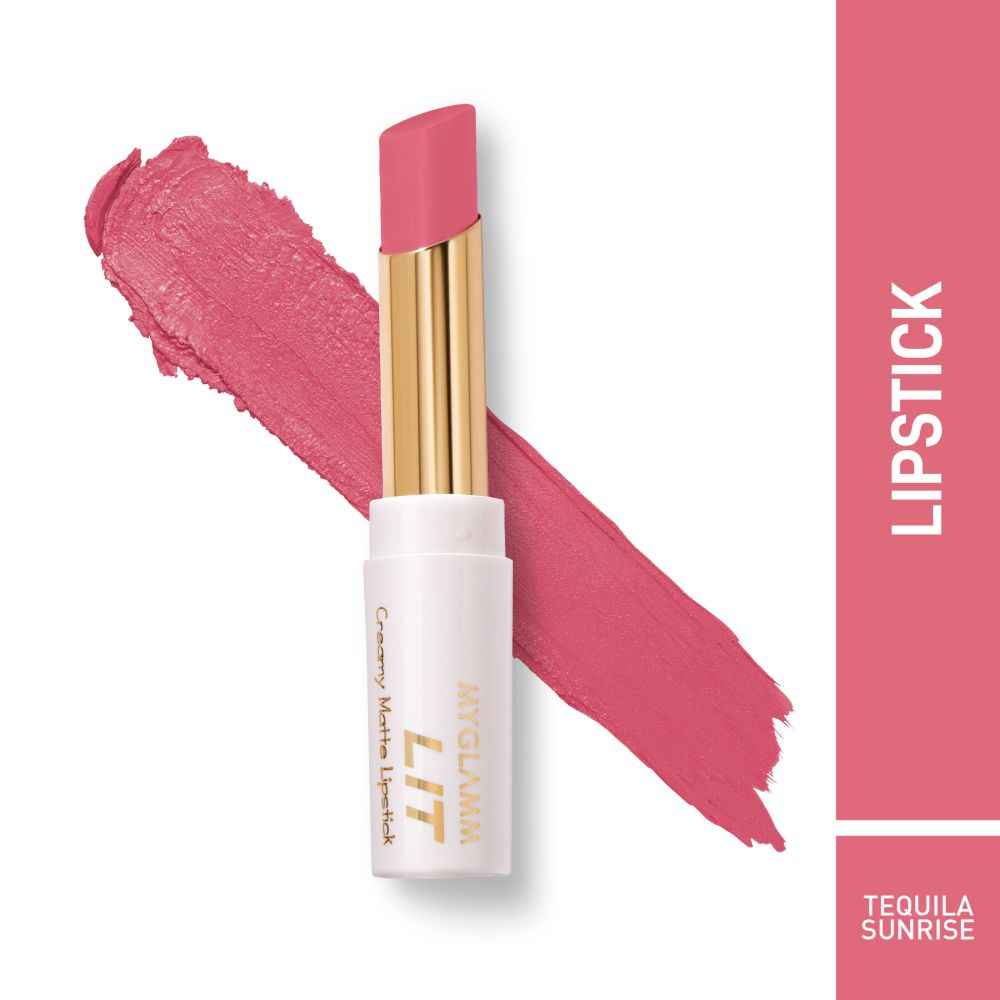 Buy MyGlamm LIT Creamy Matte Lipstick-Tequila Sunrise-3.7gm - Purplle