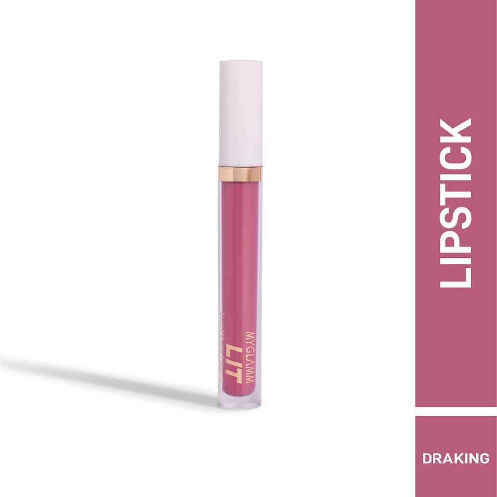 Buy MyGlamm LIT Liquid Matte Lipstick-Draking-3ml - Purplle