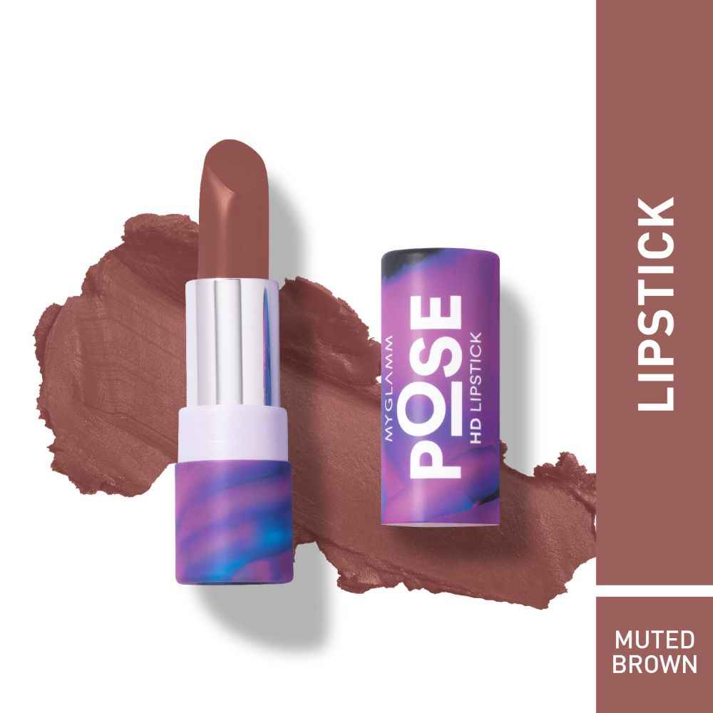 Buy MyGlamm POSE HD Lipstick-Muted Brown-4gm - Purplle