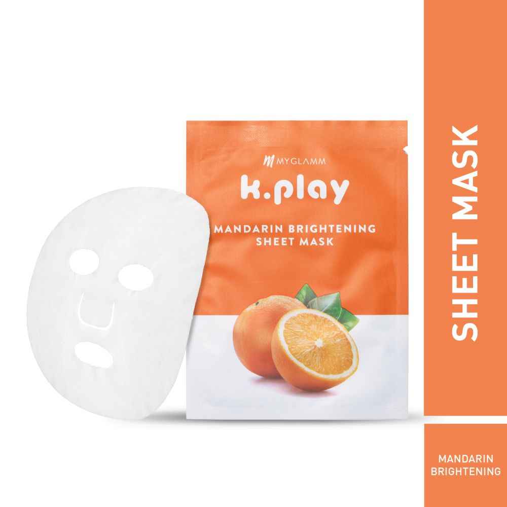 Buy MyGlamm K.Play Mandarin Brightening Sheet Mask-Mandarin-20ml - Purplle