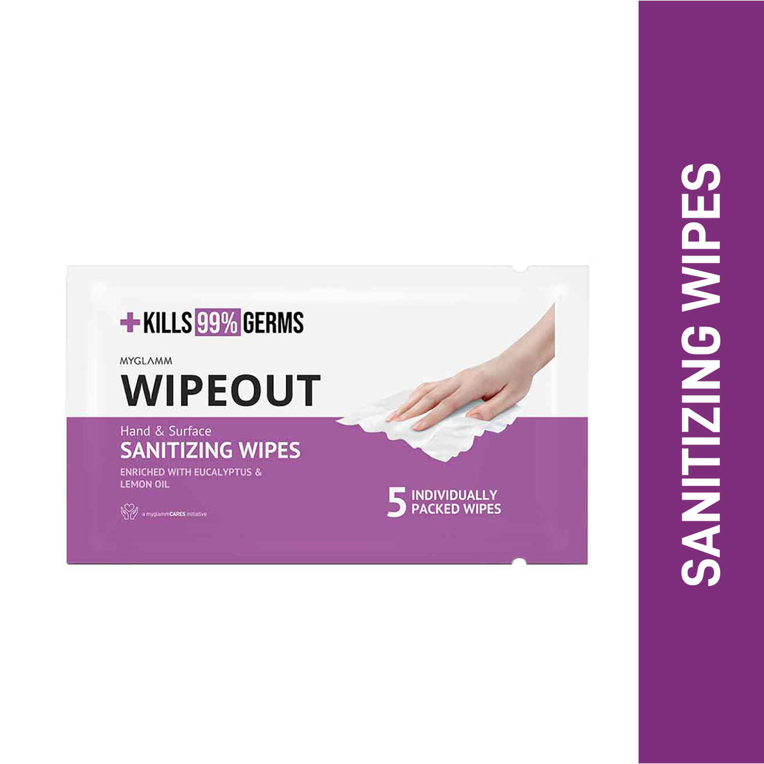 Buy MyGlamm WIPEOUT Sanitizing Wipes (Pack Of 5) - Purplle