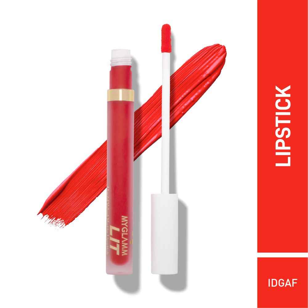 Buy MyGlamm LIT Liquid Velvet Matte Lipstick-Idgaf-3ml - Purplle