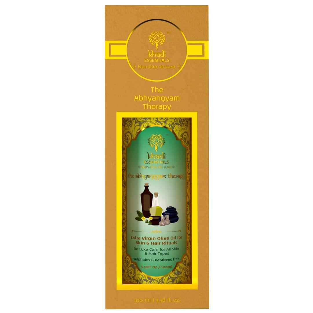 Buy Khadi Essentials Extra Virgin Olive Oil For Hair and Skin with Vitamin E For Reducing Dark Circles, Wrinkles, Stretchmarks, Mineral Free Cold Pressed Oil - Purplle