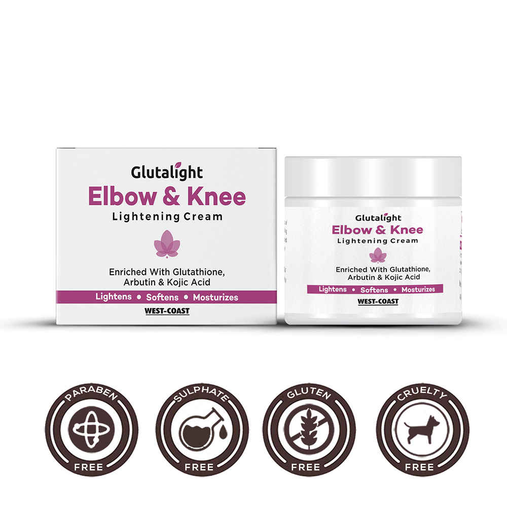 Buy Glutalight Elbow & Knee Lightening Cream with Glutathione, Arbutin & Kojic Acid - 50gm - Purplle