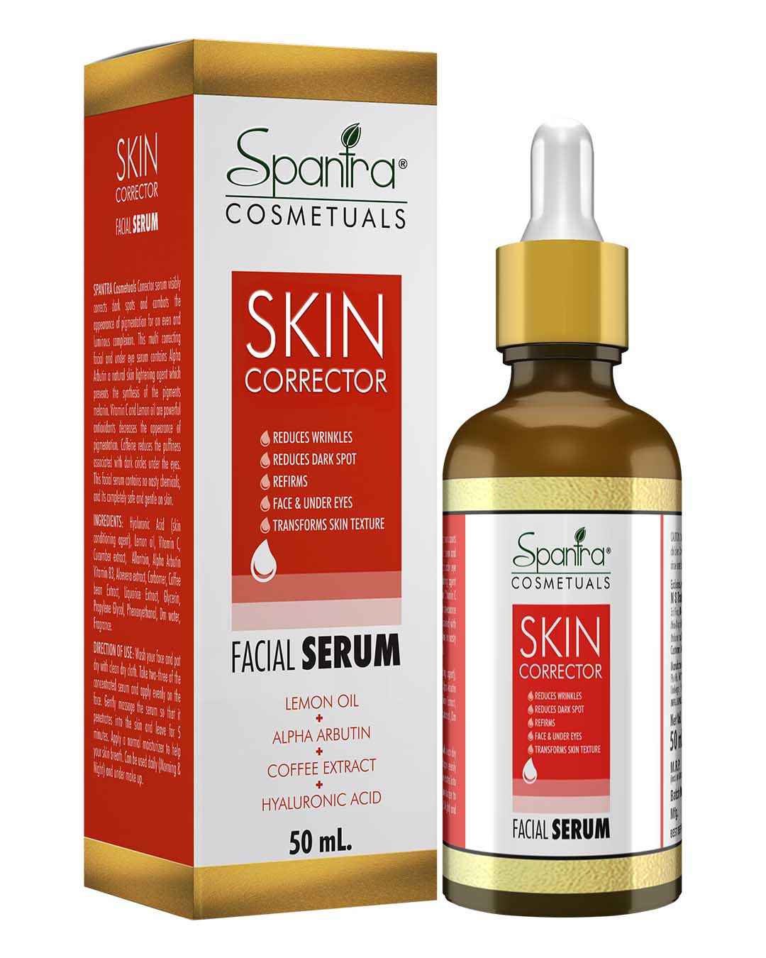 Buy Spantra Skin Corrector Facial Serum, Suitables for Every Skin Types including dry, sensitive and oily, 50 ml - Purplle